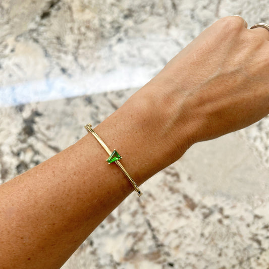 Tourmaline Hinged Bangle