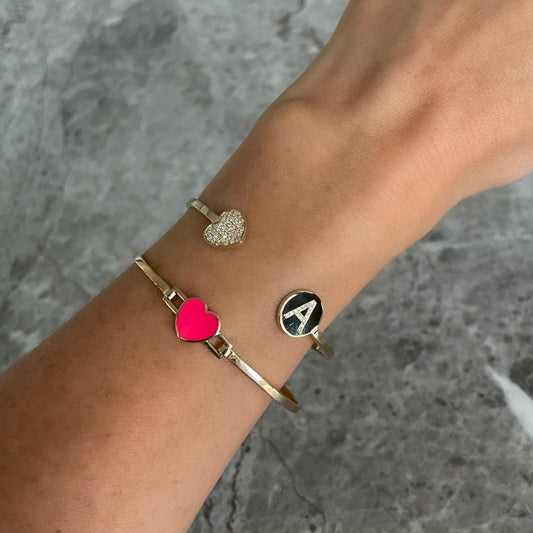 Enamel Heart Bangle