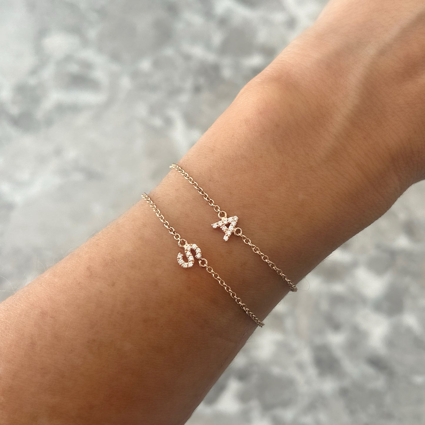 Diamond Initial Bracelet