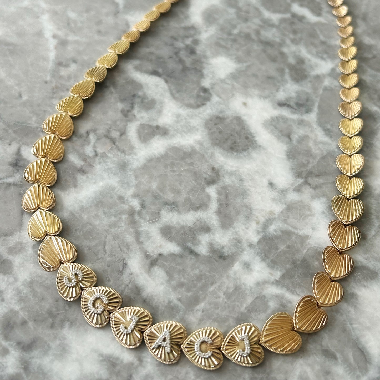 Descending Hearts Necklace