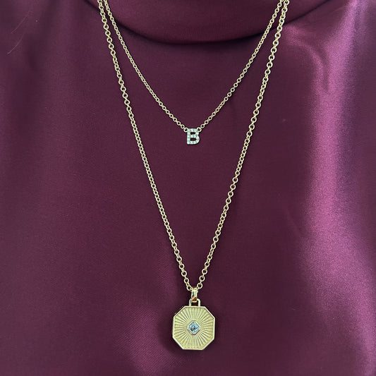 Diamond Octagon Necklace