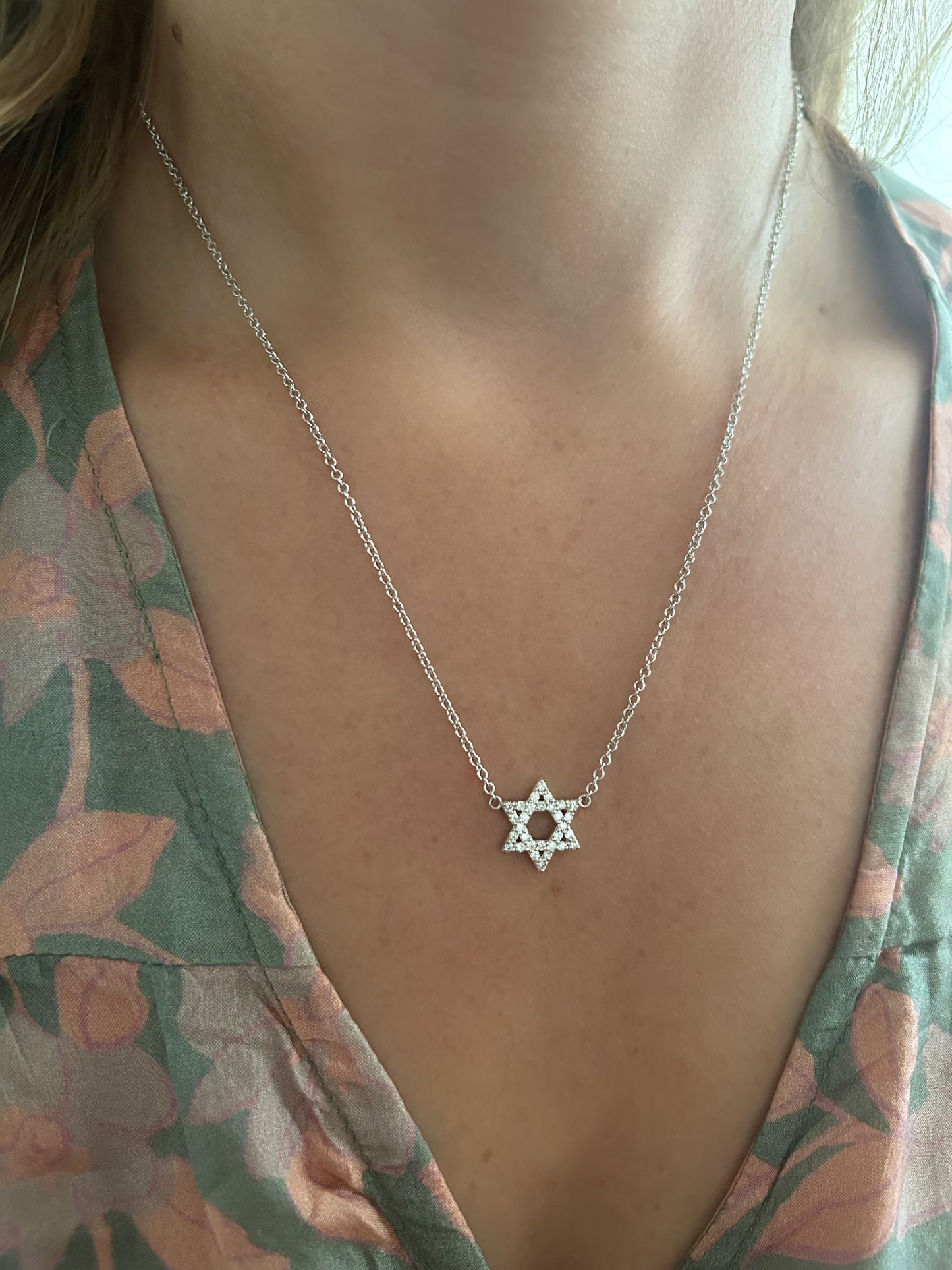 Diamond Magen David Necklace