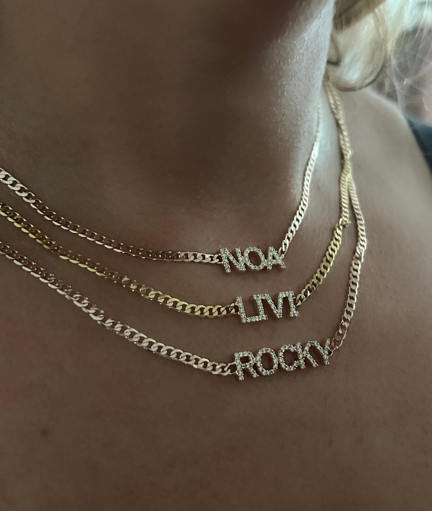 Diamond Letter Cuban Choker
