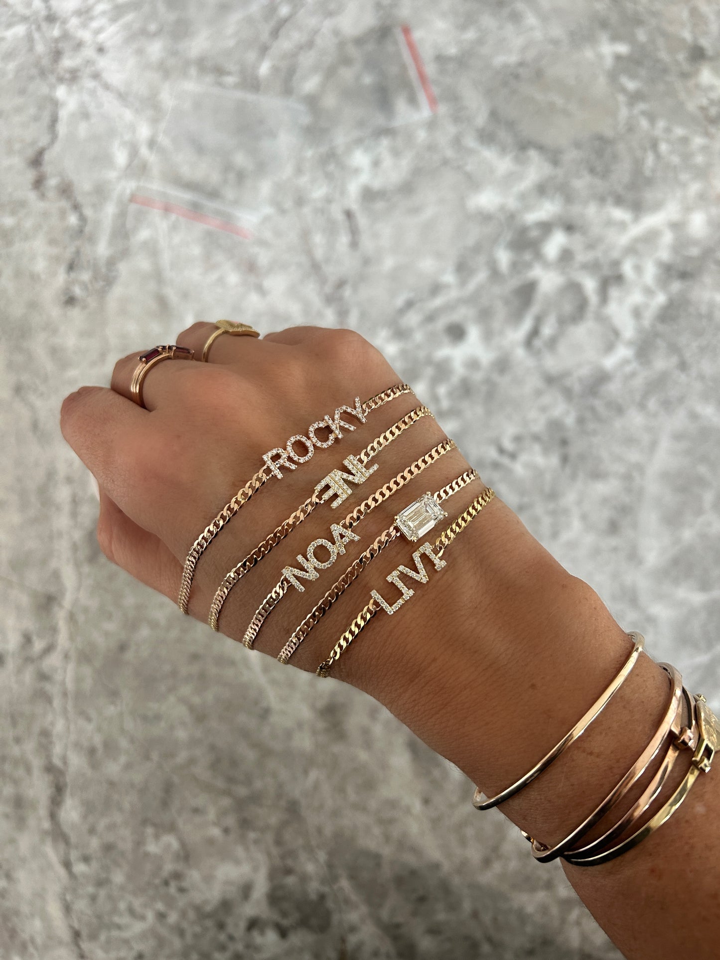 Diamond Letter Cuban Choker