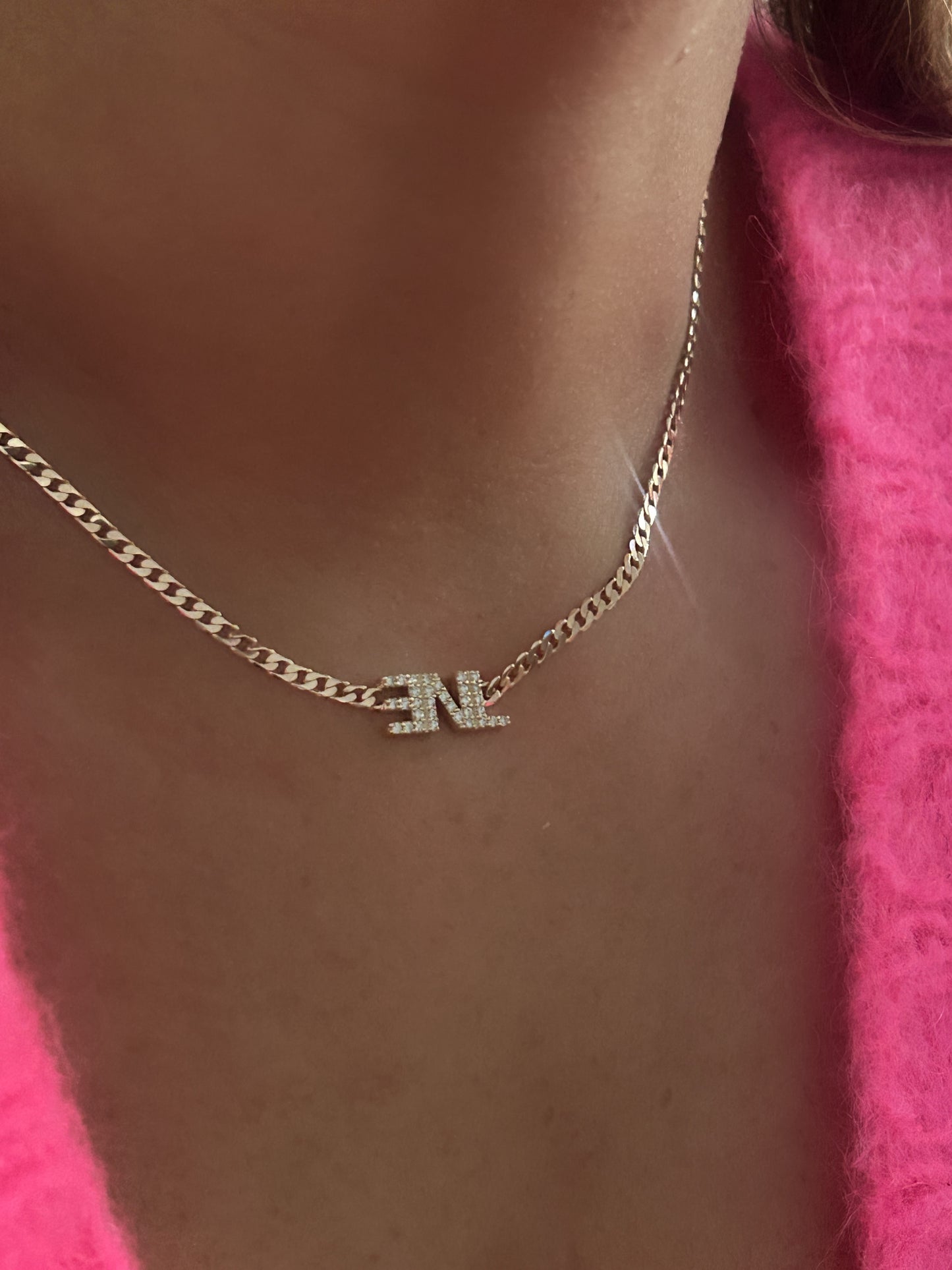 Diamond Letter Cuban Choker