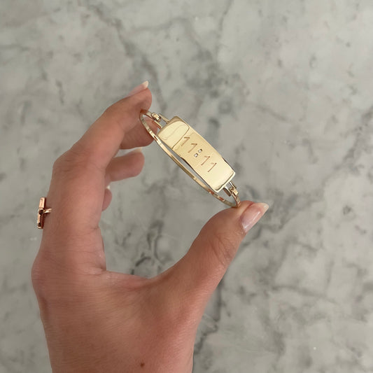 Engraved Rectangular Name Bracelet