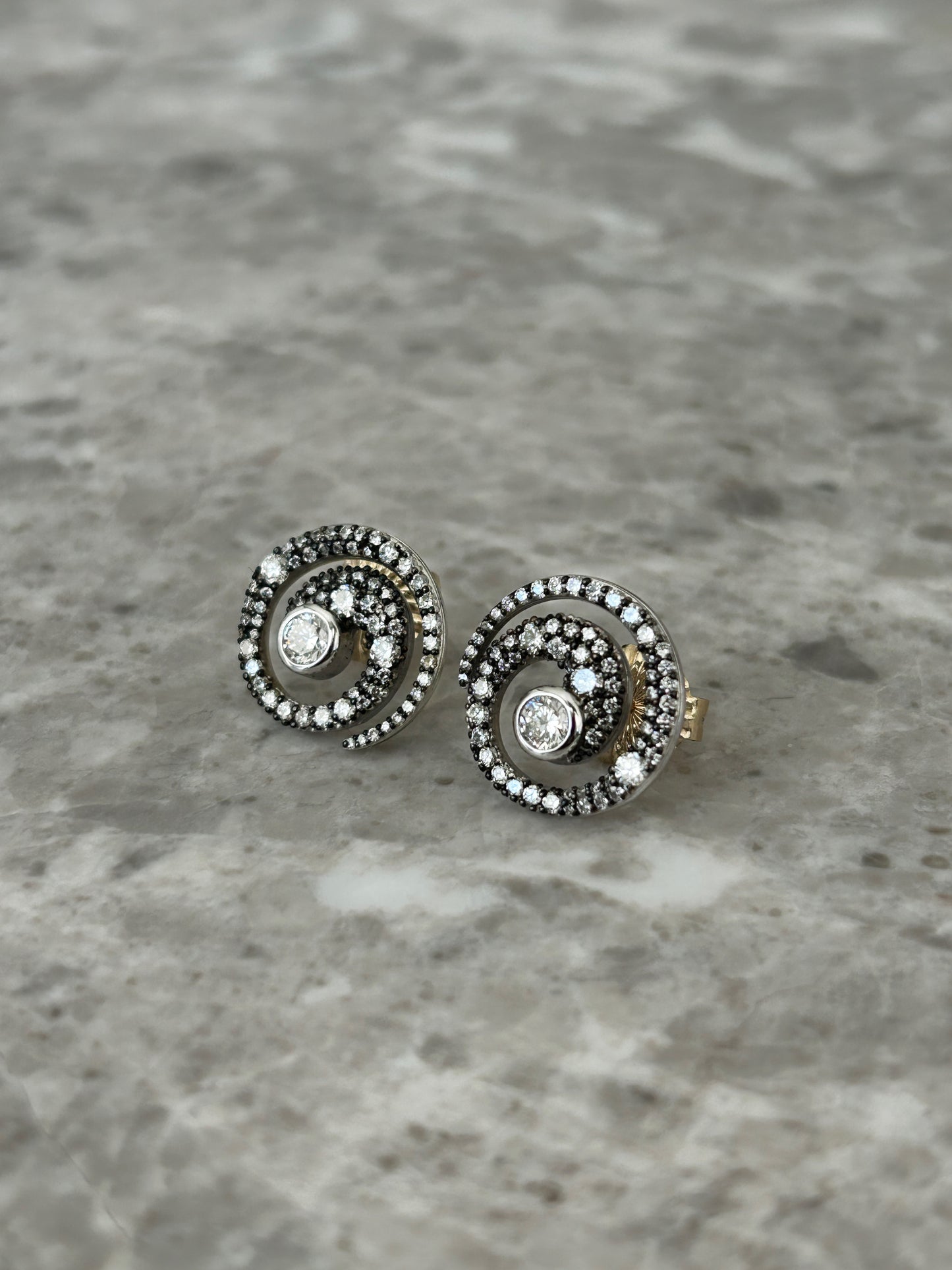 Diamond Swirl Earrings
