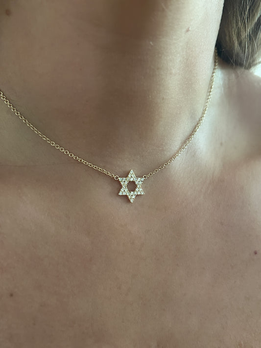 Diamond Magen David Necklace