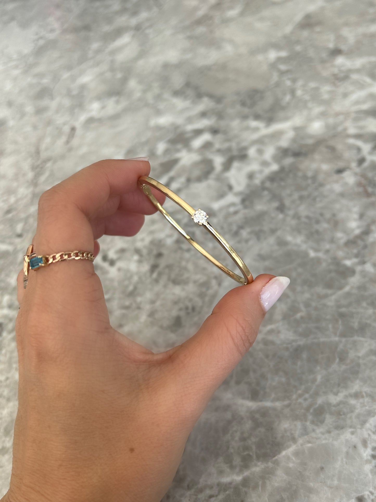 Diamond Hinged Bangle