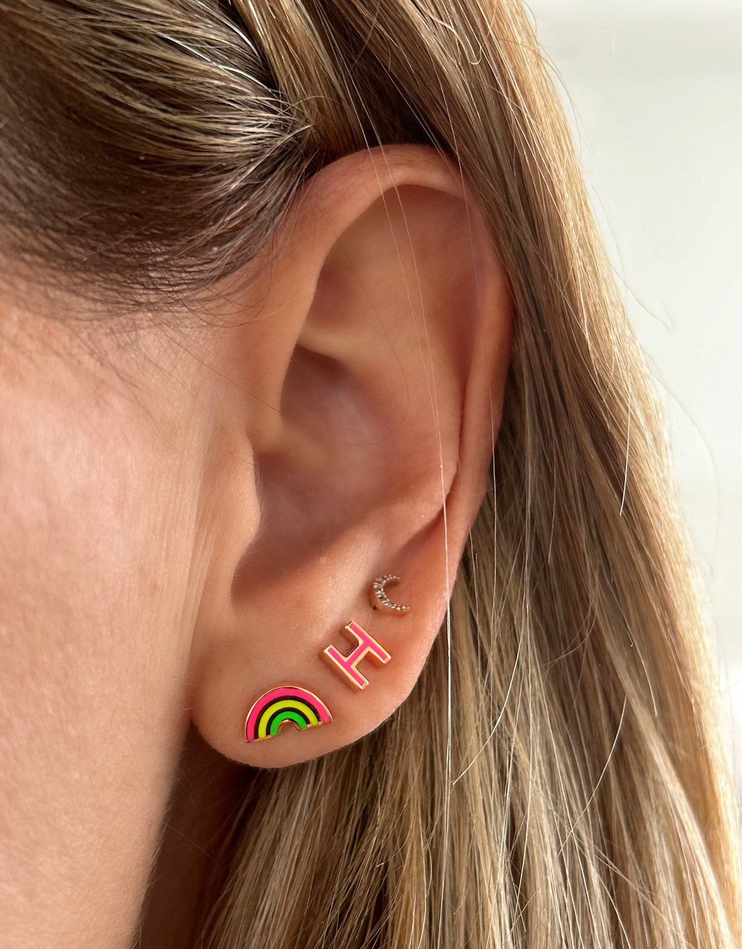 Enamel Rainbow Earring Stud