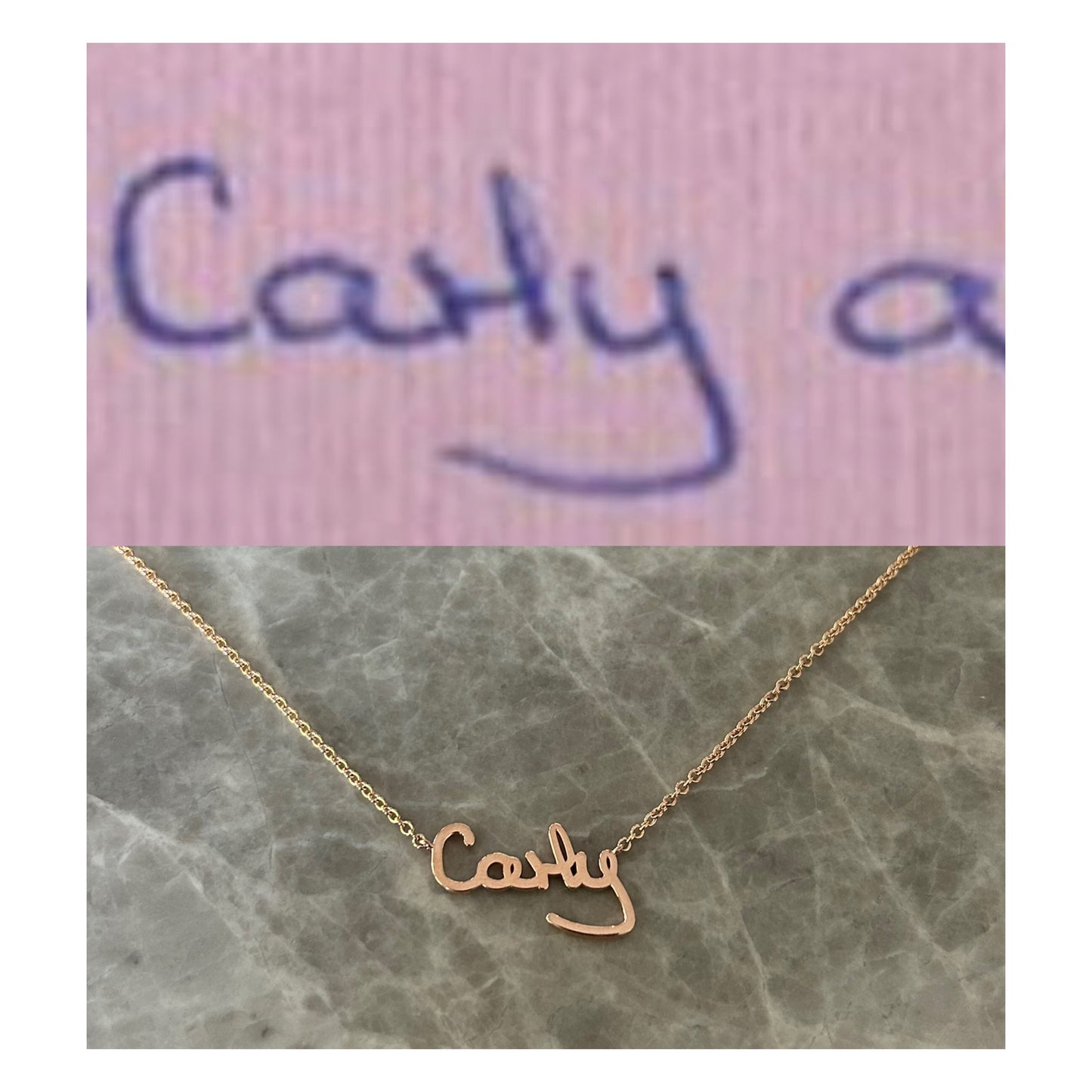 Custom Hand Written Necklace