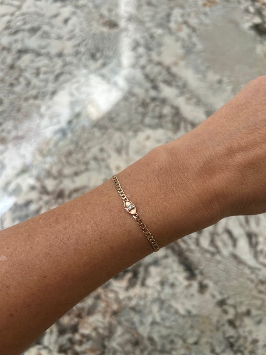 Diamond Eye Cuban Bracelet