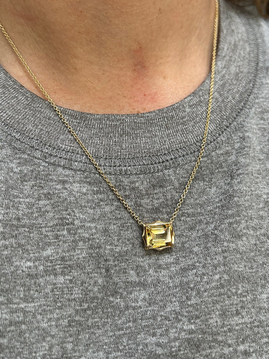 Citrine Webbed Necklace