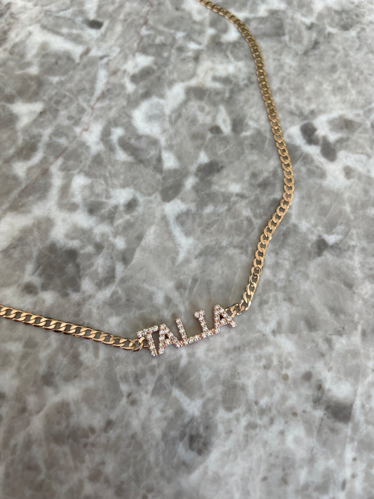 Diamond Letter Cuban Choker