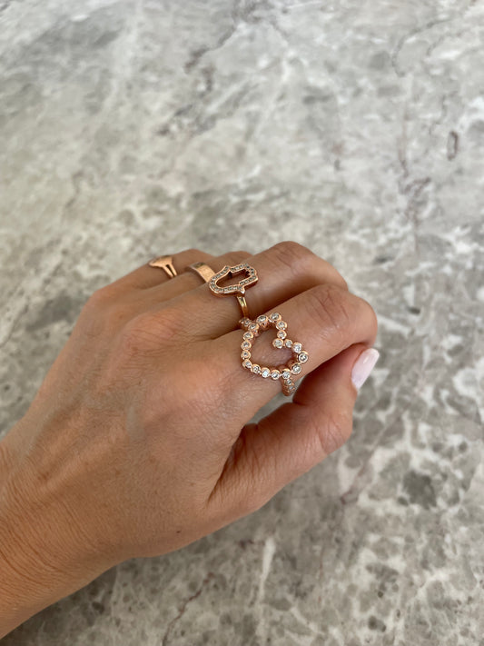 Diamond Heart Ensemble Ring