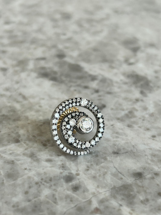 Diamond Swirl Earrings