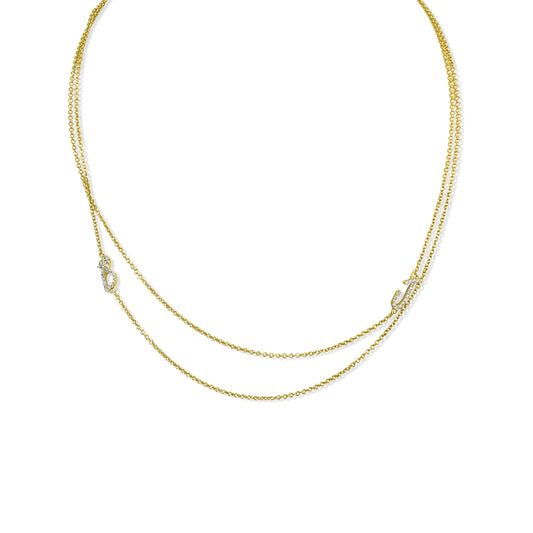 Diamond Initial Delicate Choker
