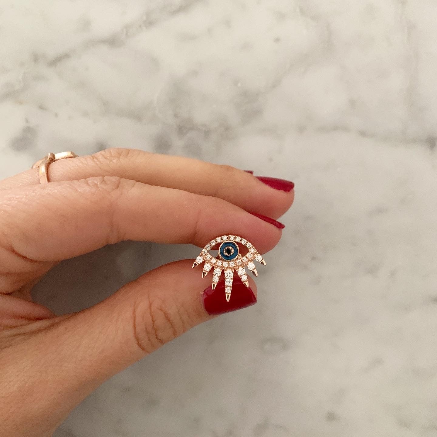 Radiant Evil Eye Stud