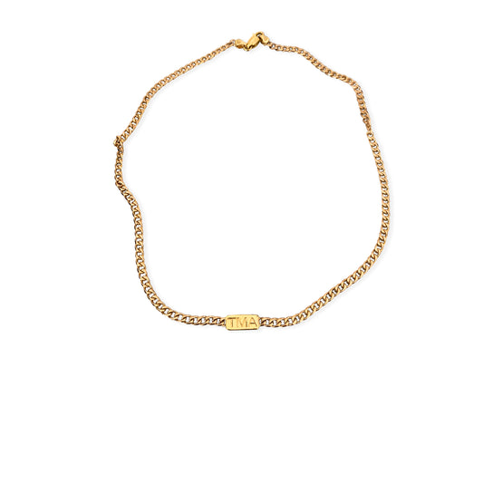 Cuban Choker with Engraved Disc