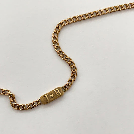 Cuban Choker with Engraved Disc