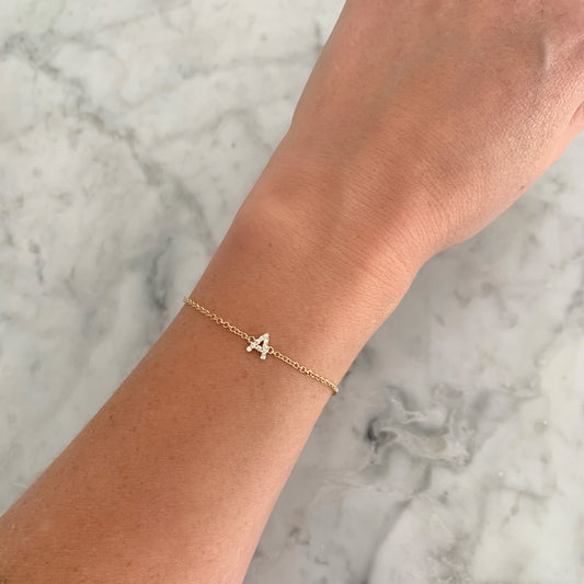 Diamond Initial Bracelet