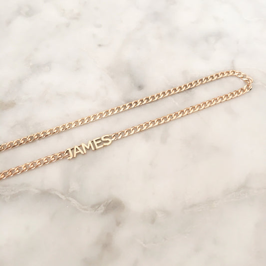 Cuban Chain Choker with Name