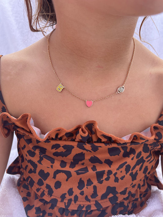 Enamel Kids Charm Necklace