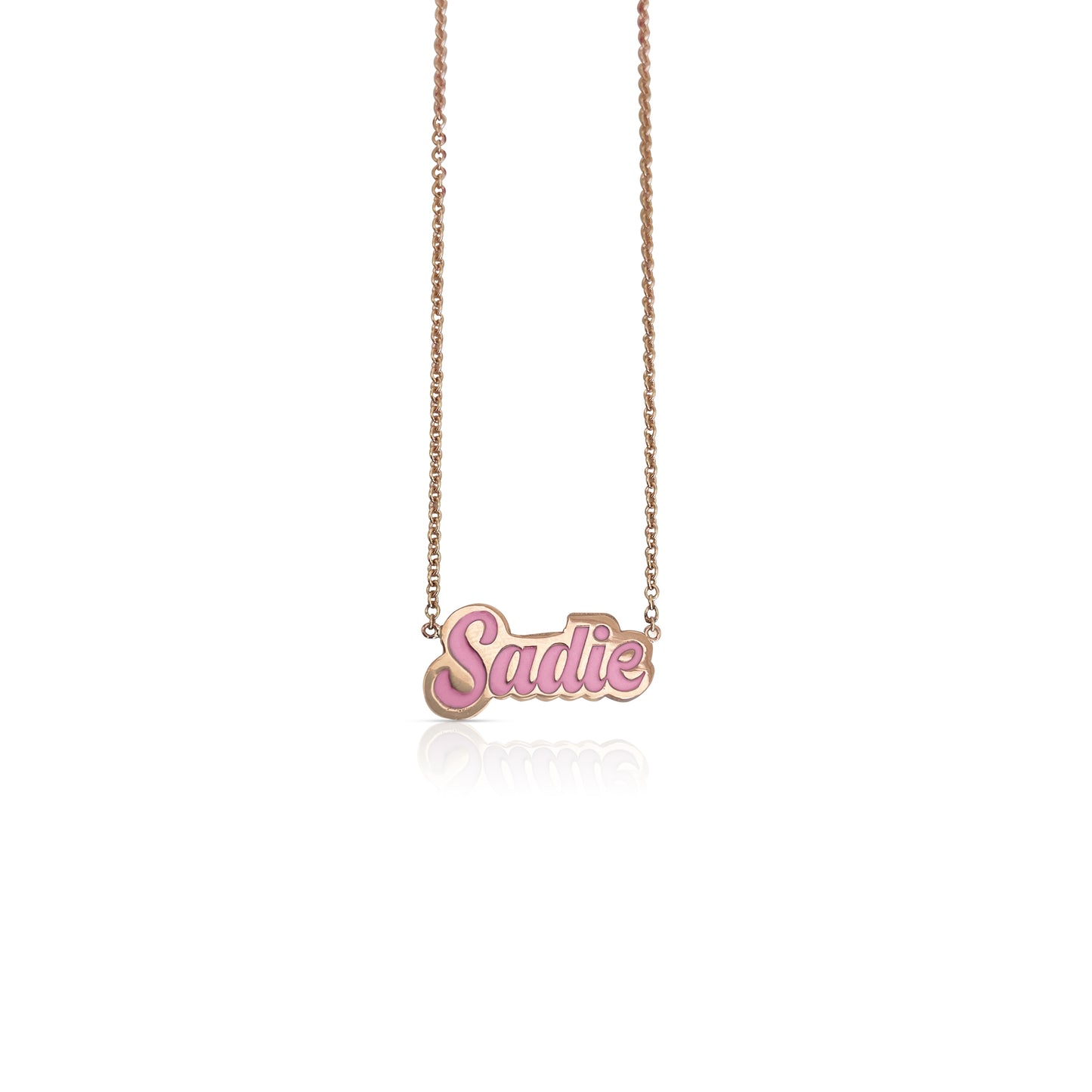 Enamel Bubble Name Necklace