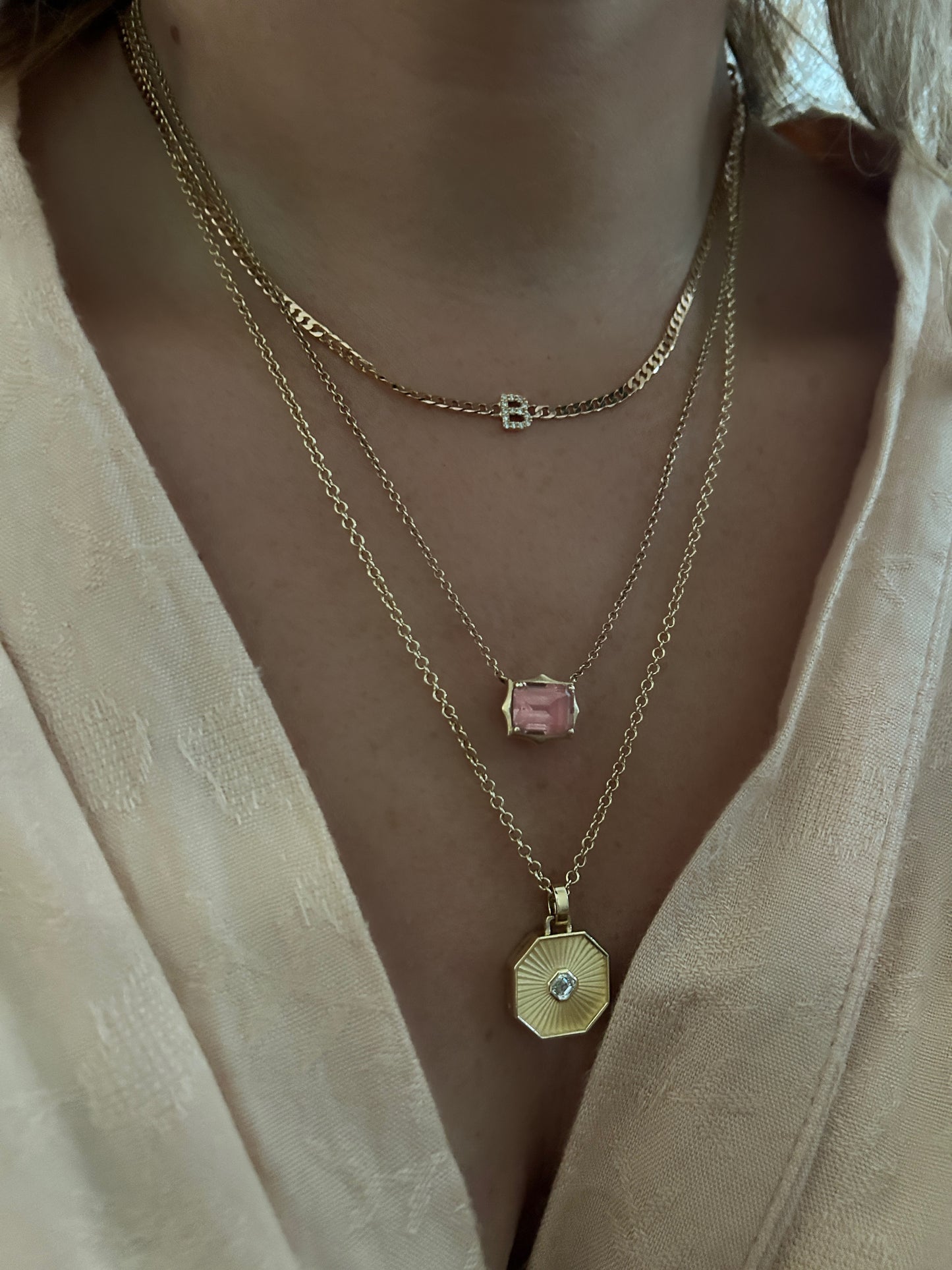 Diamond Octagon Necklace