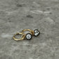 Blackened Gold Diamond Hoop Earrings
