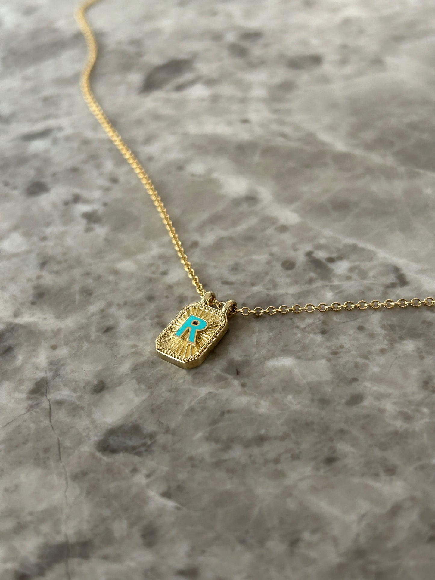 Radiant Enamel Pendent Necklace