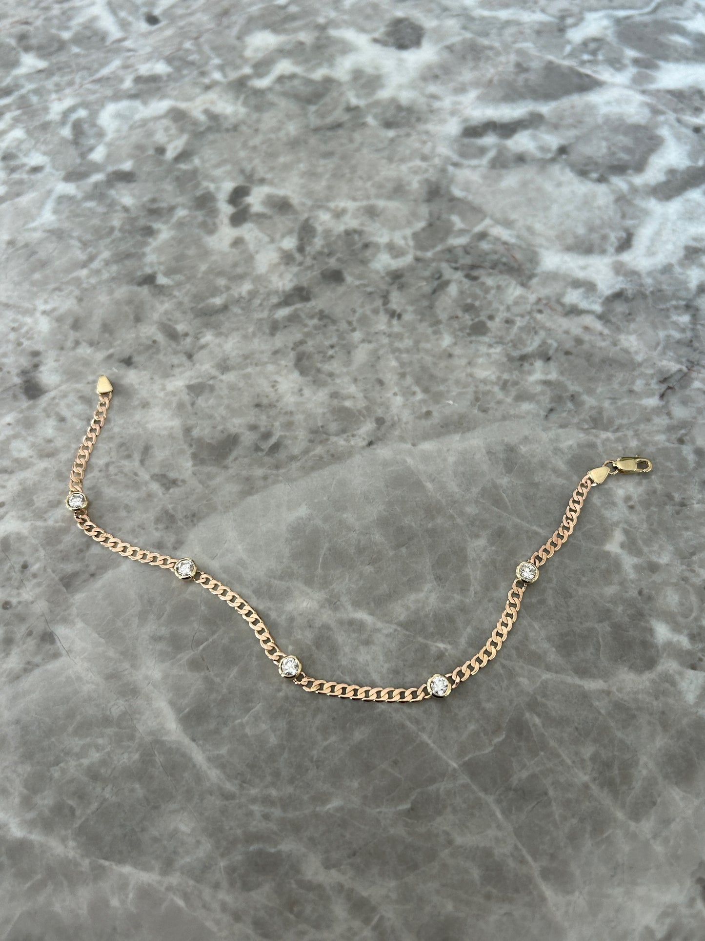 5 Diamond Cuban Bracelet