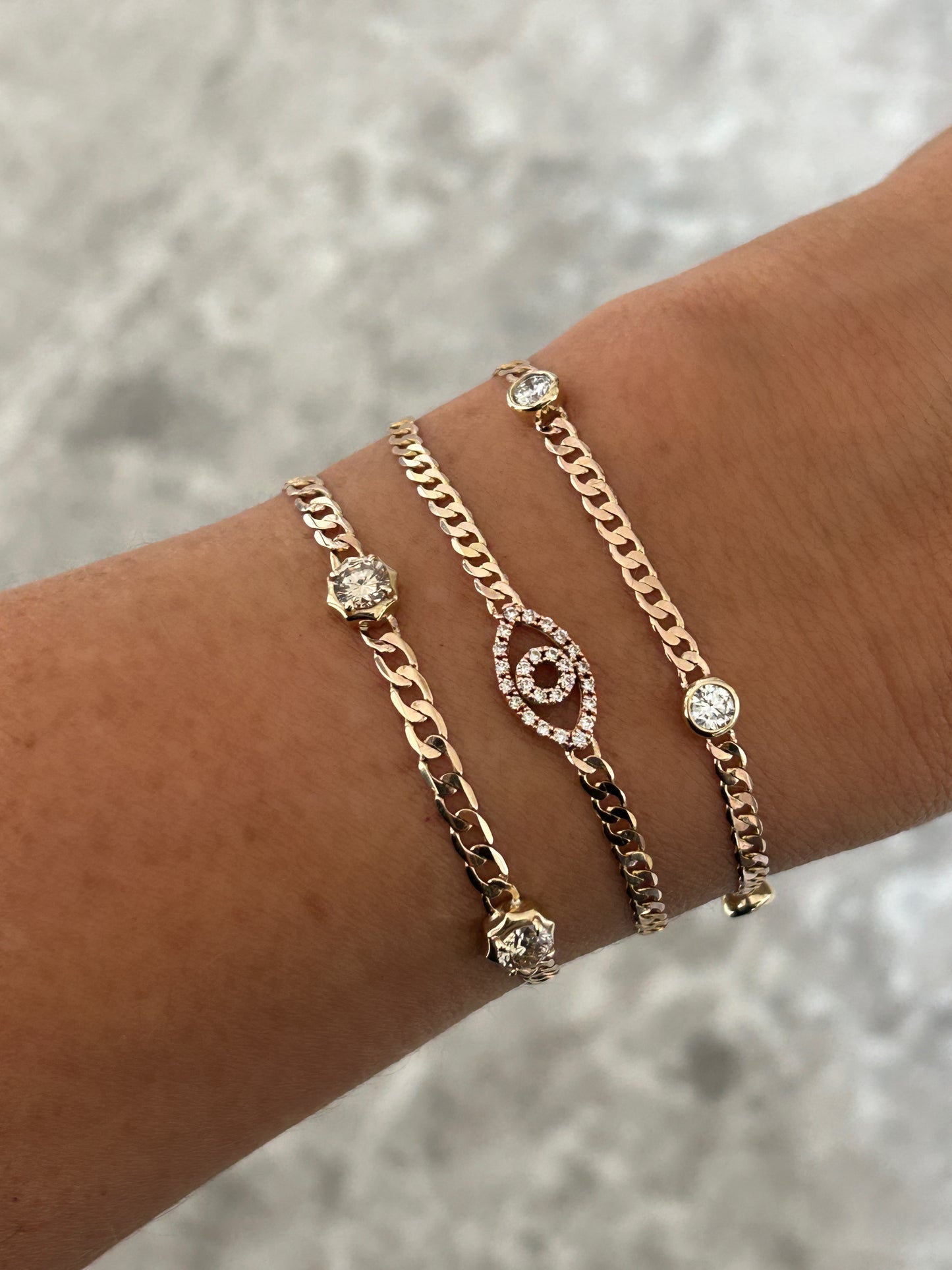 5 Diamond Cuban Bracelet