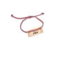 Engraved Plate on Braided Cotton Bracelet