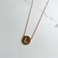 Diamond Disc Initial Necklace
