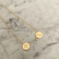 Diamond Disc Initial Necklace