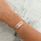 Engraved Plate on Braided Cotton Bracelet