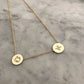 Diamond Disc Initial Necklace